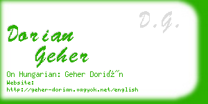 dorian geher business card